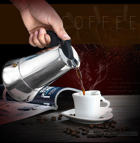 Cafetera Express Garvee - Vista frontal y detalles