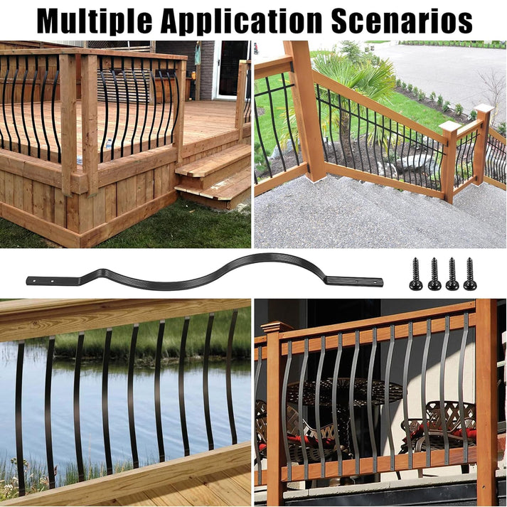 Balaustres negro mate con ranuras